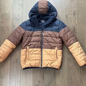 The Children’s Place Brown and Blue Puffer Jacket